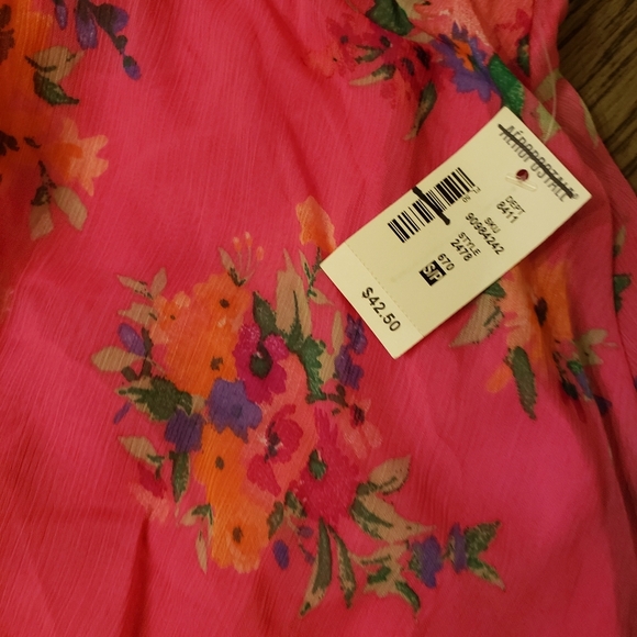 *NEW! HOT PINK AEROPOSTALE HIGH LOW SEMI SHEER SLIP ON SKIRT COVER UP SIZE SMALL - Picture 6 of 6